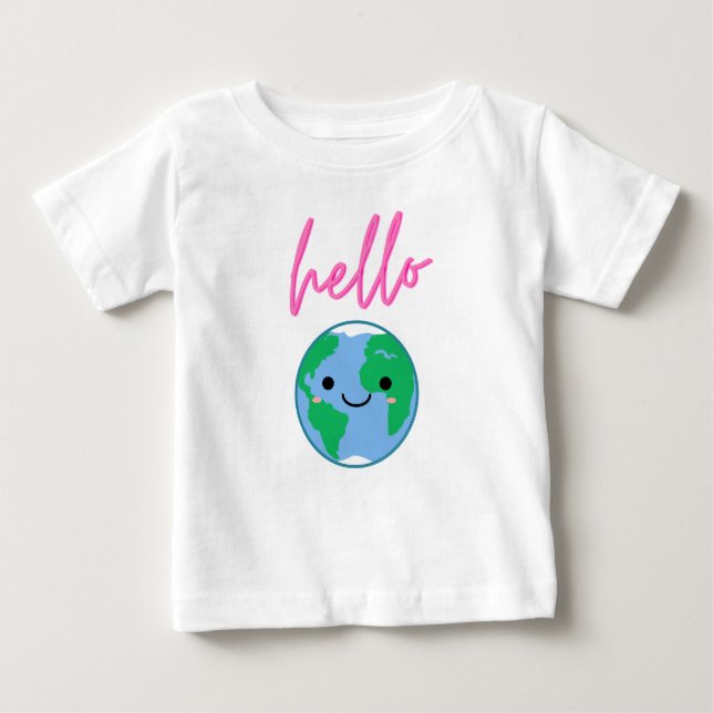 T-shirt Hello World Enfants Mignons (Devant)