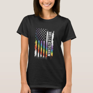 T-shirt Hells Kitchen États-Unis Arc en ciel désorganisé w