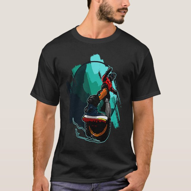 T-shirt Helmet Stuntman on Unicycle (Devant)