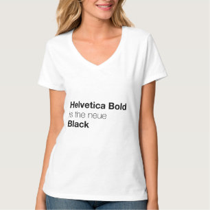 T-shirt Helvetica Bold est le neutre noir