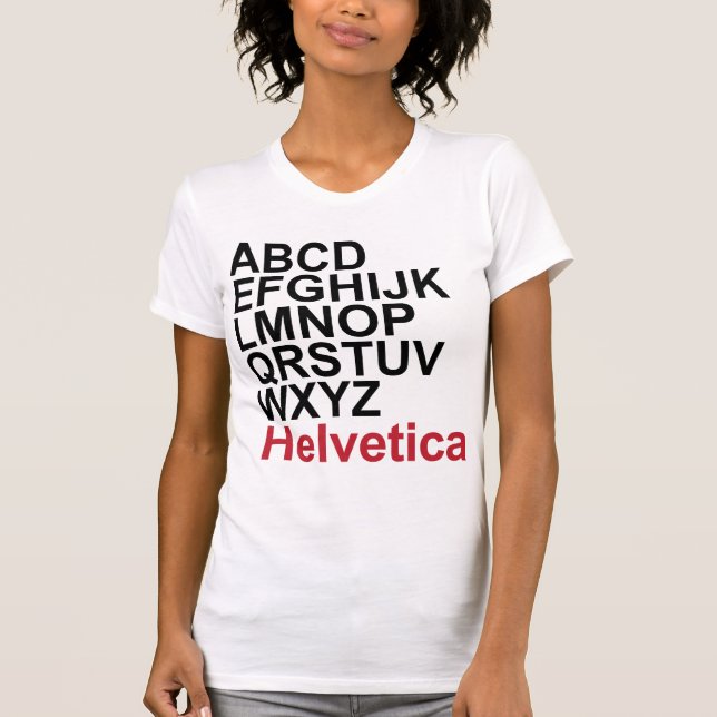 T-shirt helvetica - customisé (Devant)