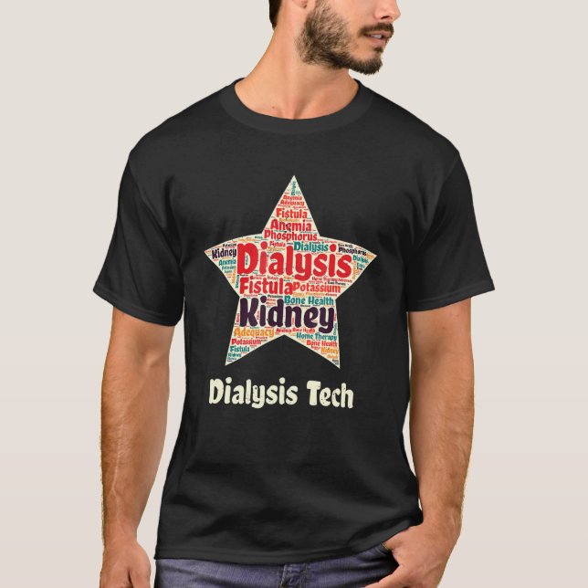 T-shirt Hémodialyse Dialyse péritonéale Technicien Ccht (Devant)