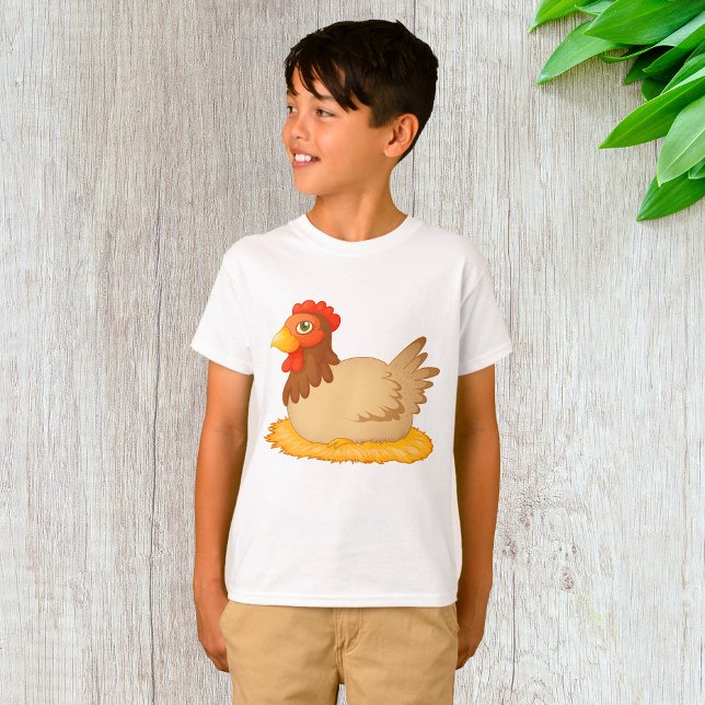 T-shirt Hen assis sur le nid mûre animal de ferme (Créateur téléchargé)