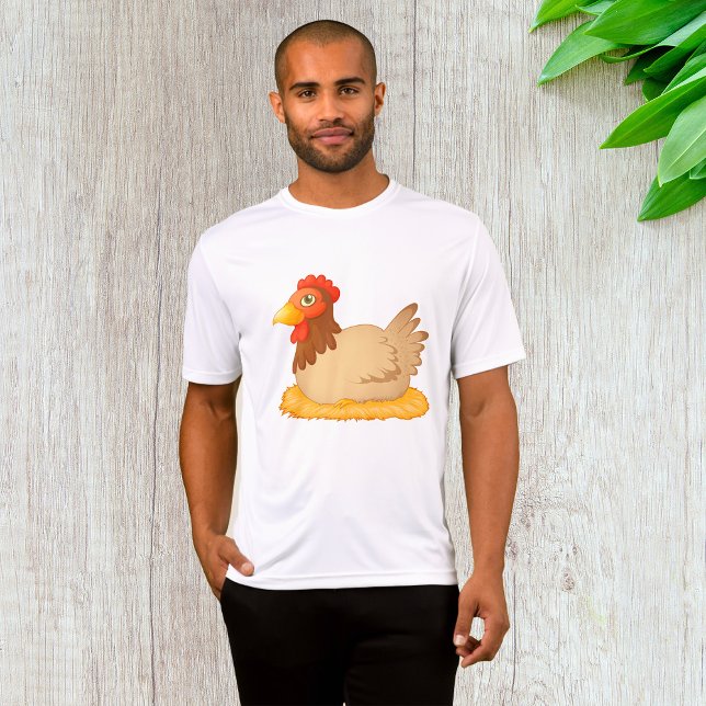 T-shirt Hen assis sur le nid mûre animal de ferme (Créateur téléchargé)