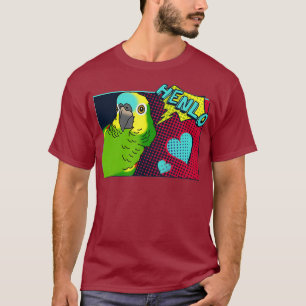 T-shirt Henlo Birb mèmes drôle Comique Bleu Bleu Fronté Am