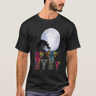 T-shirt Henné Eléphant Africain Stylish Artiste Save The E