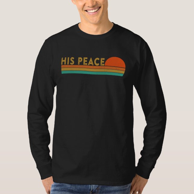 T-shirt Her Rock His Peace Christian Husband Wife Couples  (Devant)