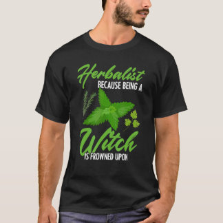T-shirt Herbalist Witch Frowé Herbes Plantes Herbal H