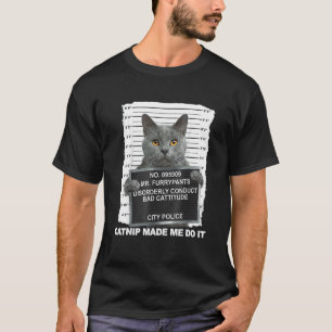 T-shirt Herbe à Chat M'a Fait Faire Ça Chat 1