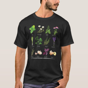 T-shirt Herbes d'épices botaniques jardinage jardinier Hob