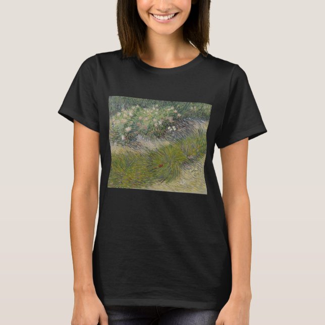 T-shirt Herbes et papillons par Vincent van Gogh (Devant)