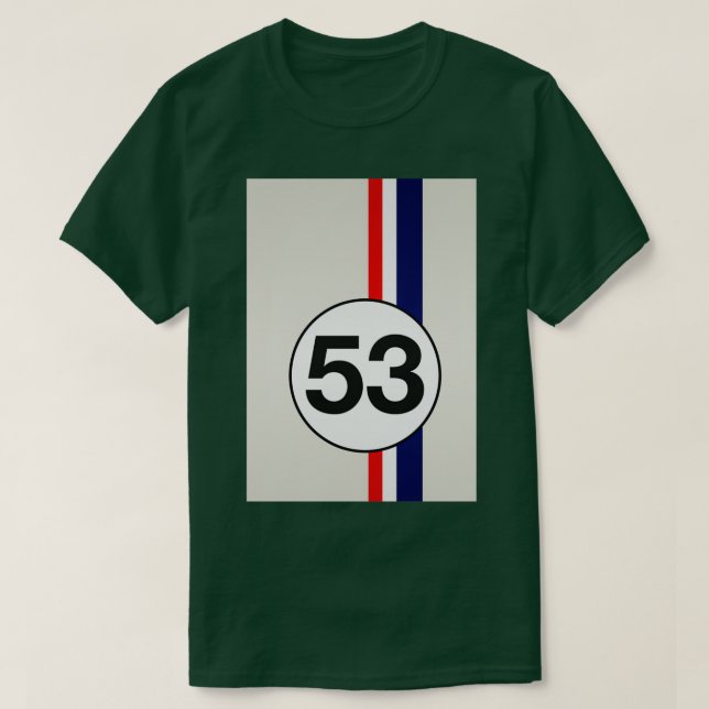 T-shirt Herbie 53 Bandes de course (Design devant)