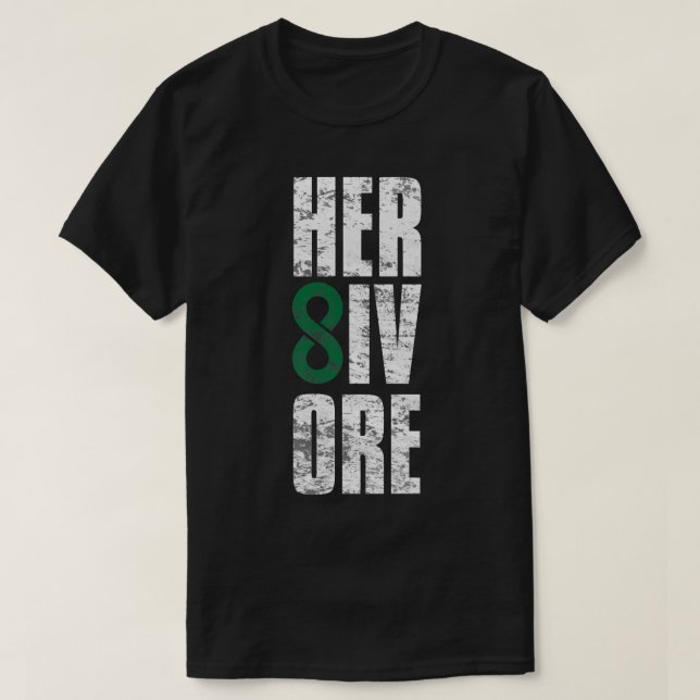 T-shirt HERBIVORE Forever Vegetarian PlantBasé (Design devant)