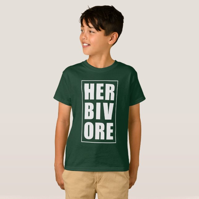 T-shirt Herbivore | mangeur Plante (Devant entier)