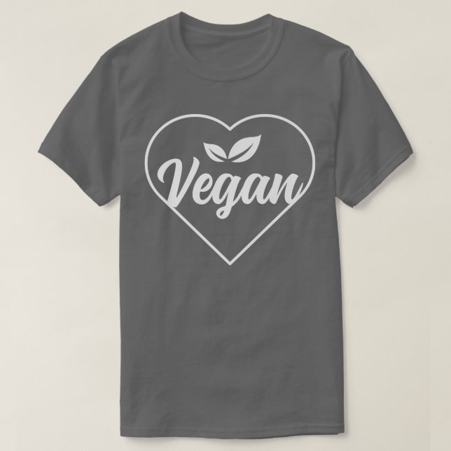 T-shirt Herbivore Vegan Heart Vegan Veget basé sur le Plan (Design devant)