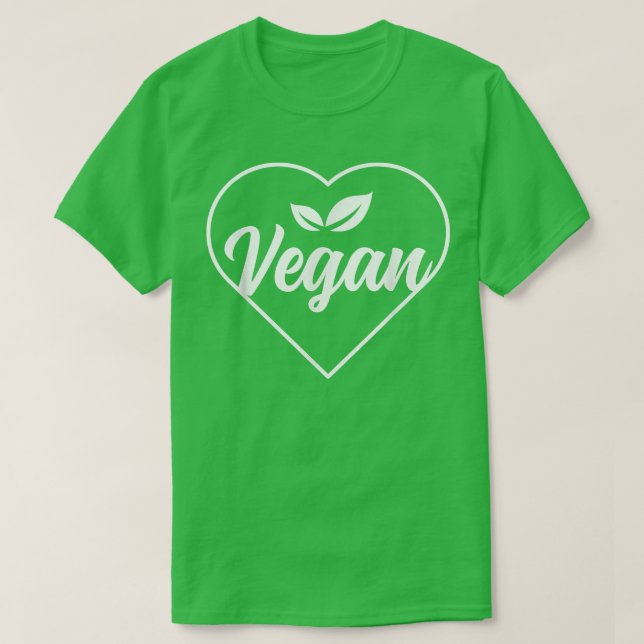 T-shirt Herbivore Vegan Heart Vegan Veget basé sur le Plan (Design devant)