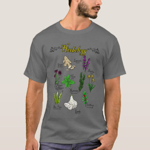 T-shirt Herbologie Plante Lady Herbe Fleur Jardin Herbolog
