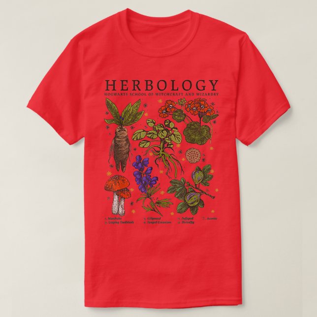 T-shirt Herbology plants (Design devant)