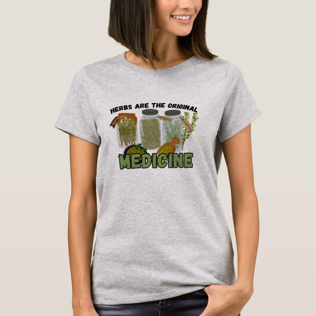 T-shirt Herbs are medicine tee (Devant)