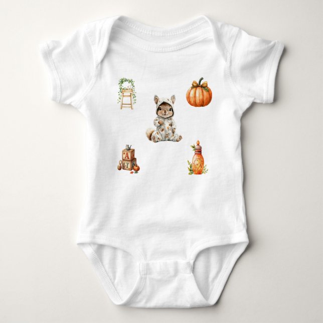 T - Shirt Herbst Babydusche Bodysuit (Vorderseite)