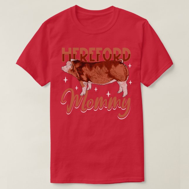 T-shirt Hereford Pig maman (Design devant)