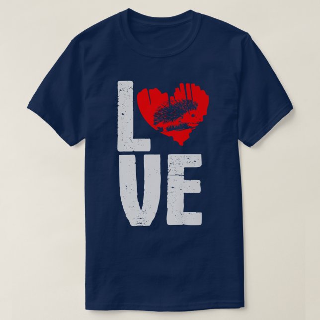 T-shirt Hérisson Amour Automne Animal Hérisson Forêt (Design devant)