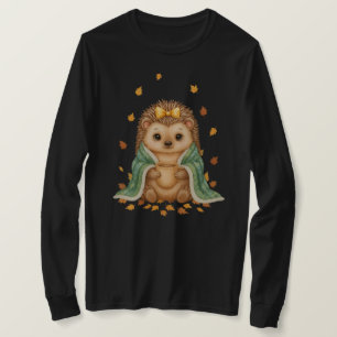 T-shirt Hérisson Cosy Automne   Hérisson d'automne avec Éc