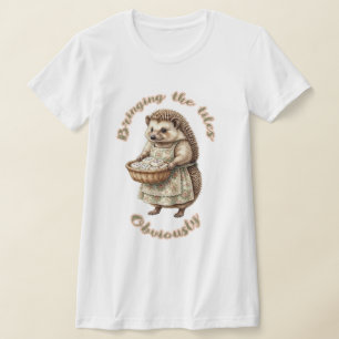 T-shirt Hérisson drôle apportant les tuiles Mahjong