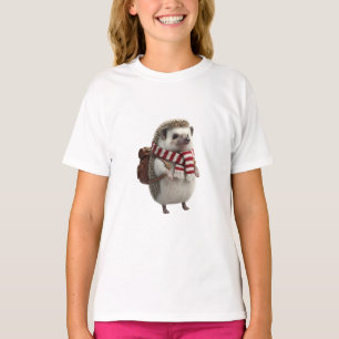 T-shirt Hérisson Enfant Aventurier Mignon