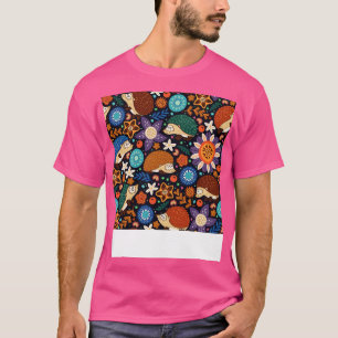 T-shirt Hérisson Et Floral