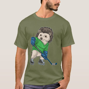 T-shirt Hérisson Hockey sur glace bâton de hockey sur glac