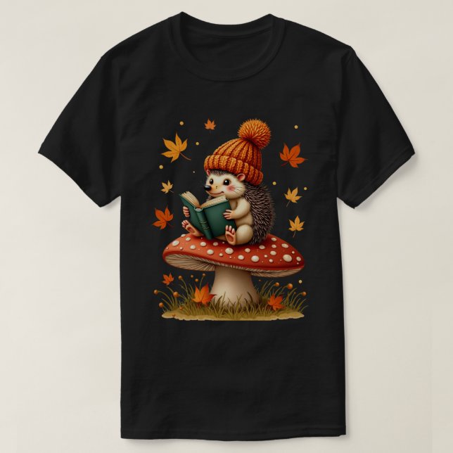 T-shirt Hérisson lisant (Design devant)