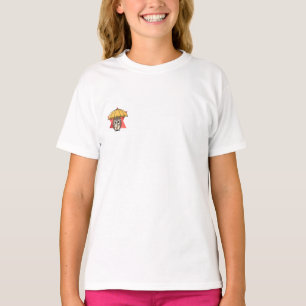 T-shirt Hérisson Mignon Parapluie Jaune Enfants