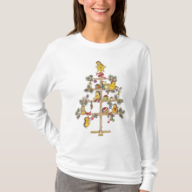 T-shirt Hérissons d'arbre de Noël (Devant)