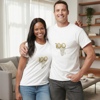 T-shirt Héritage Centenaire de l'Afrique Dorée - 100 Ans d
