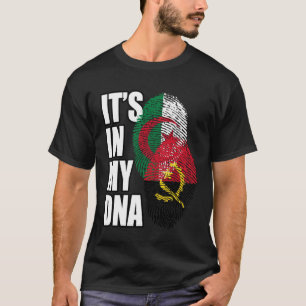 T-shirt Héritage de drapeau d'ADN mixte angolais et algéri