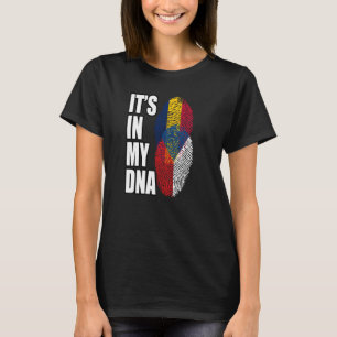 T-shirt Héritage de drapeau d'ADN mixte tchadien et tchèqu