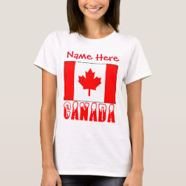 T-shirt héritage drapeau canadien personnalisé pou
