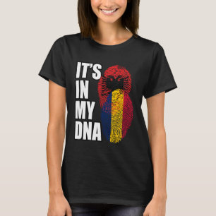 T-shirt Héritage du drapeau ADN mixte tchadien et albanais
