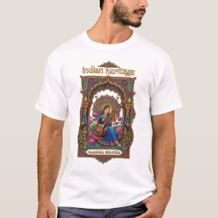 T-shirt Héritage Indien : Musicien Classique Art de la Vee