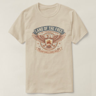 T-shirt Héritage occidental américain vintage Terre de lib
