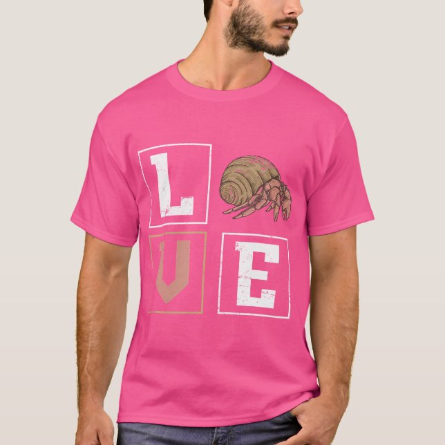 T-shirt Hermit Crab Aquarist Valentines Day Crab (Devant)