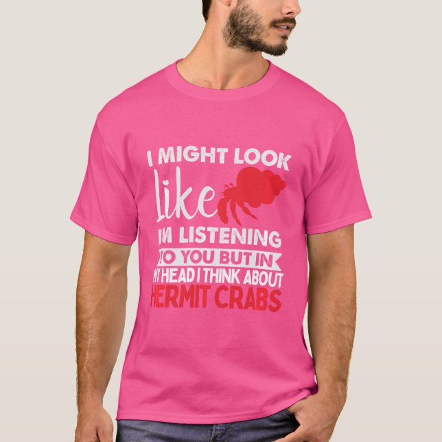 T-shirt Hermite Crabe Chemise Océan Animal Animal Animaux  (Devant)