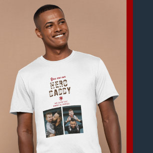 T-shirt Hero Daddy Father's Day 2 Photo Collage