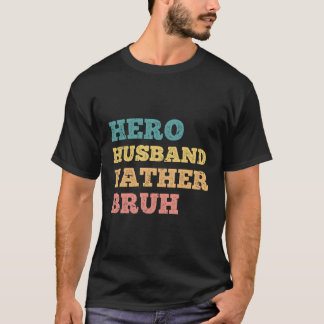 T-shirt Hero Mari Père Héros Fête des pères