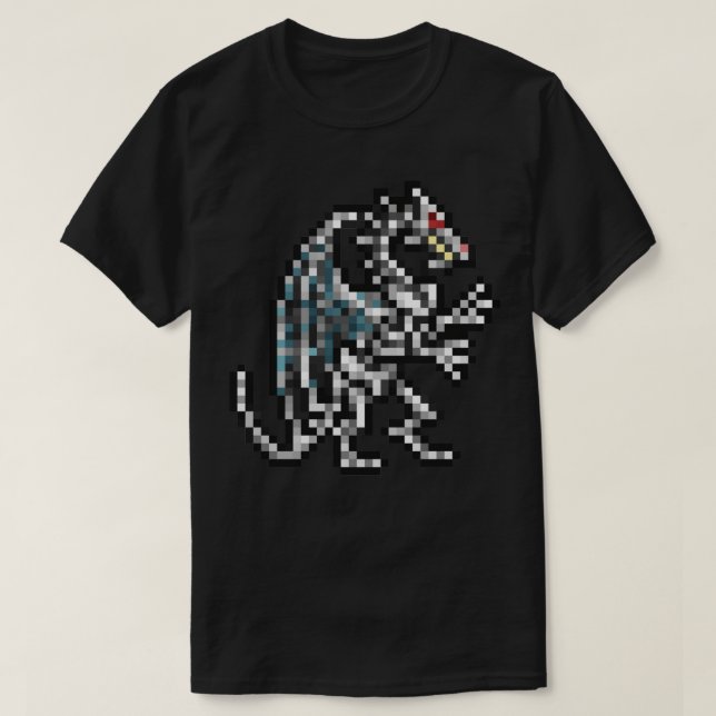 T-shirt Heroes of Might and Magic Dragon Retro Pixel DOS g (Design devant)