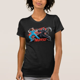 T-shirt Heroic Nurse vs Grim Reaper Battle – Bold Medical