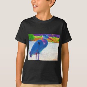 T-shirt Héron de grand bleu