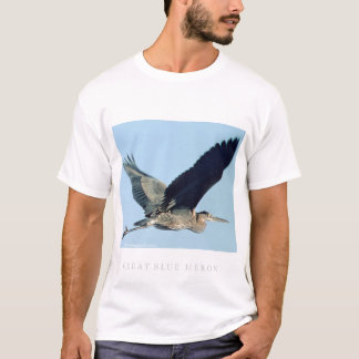 T-shirt Héron de grand bleu en vol