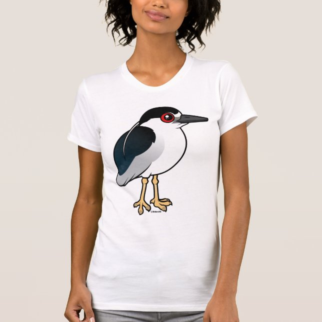 T-shirt héron de nuit Noir-couronné (Devant)